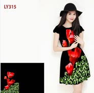 In hoa văn áo đầm