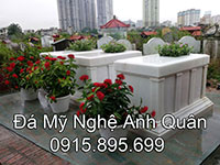 Mẫu mộ đá trắng đẹp Anh Quân Ninh Bình