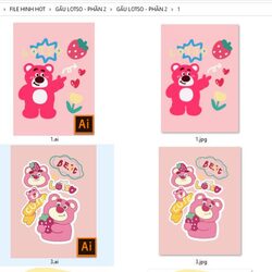 Mẫu in hình gấu