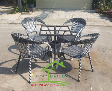 Bàn ghế nhựa giả mây