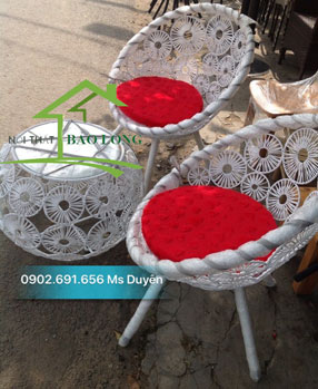 Bàn ghế nhựa giả mây