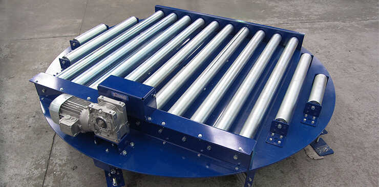 Băng tải con lăn xoay 90-180 độ