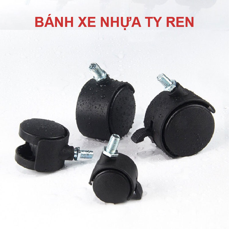 Bánh xe nhựa ty ren