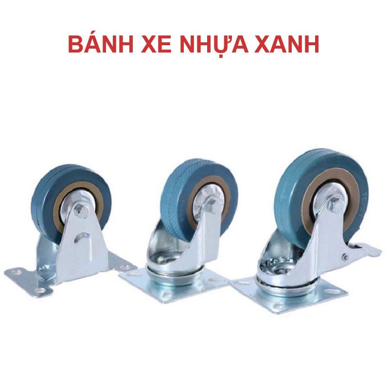 Bánh xe nhựa xanh