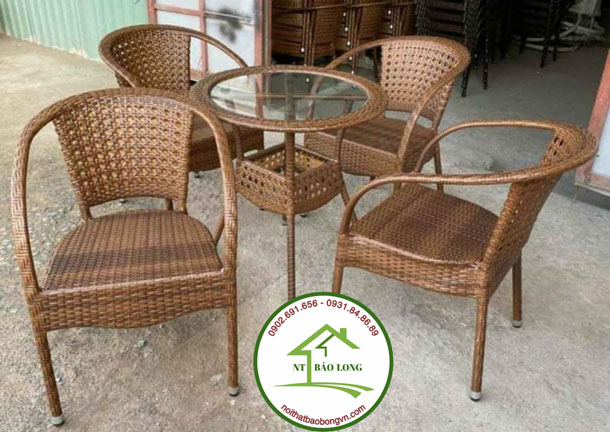 Bàn ghế nhựa giả mây