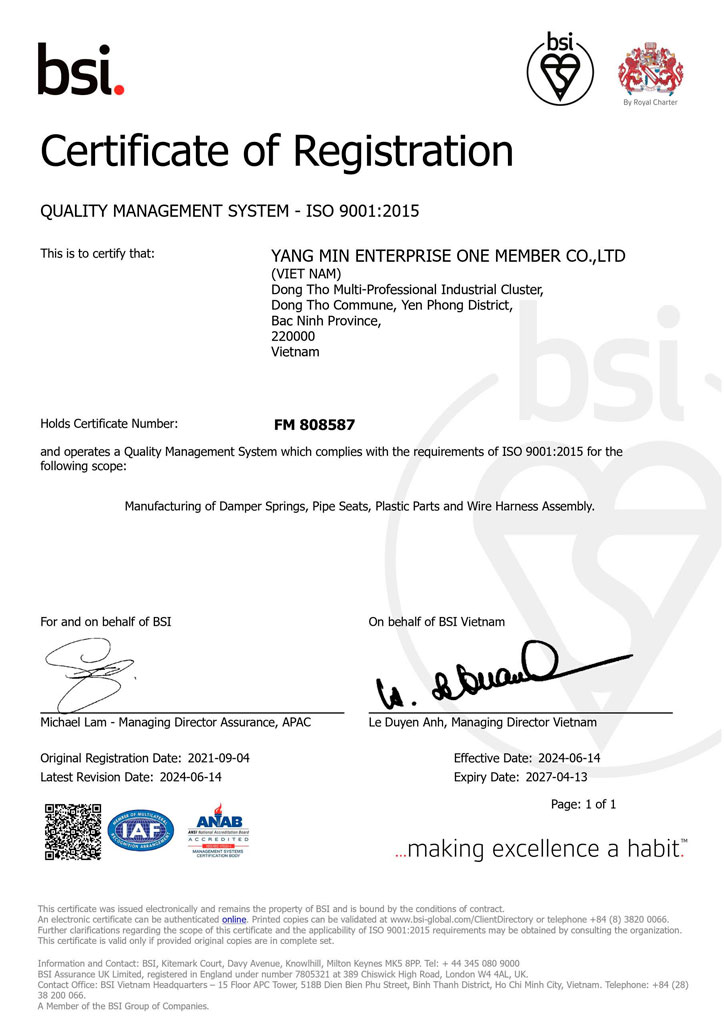 Chứng nhận ISO 9001:2015