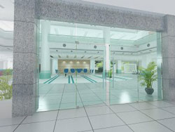 Cửa bản lề sàn