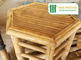 Ghế tre nhỏ lục giác