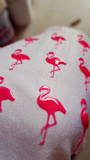 In sillicone trên vải