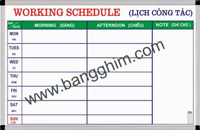 Bảng lịch công tác