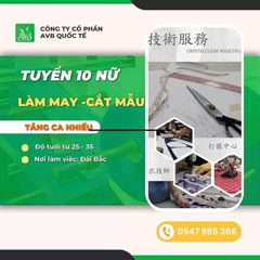 Tuyển nữ làm may - cắt mẫu